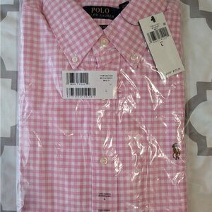 Polo by Ralph Lauren Men's Pink Checkered Shirt